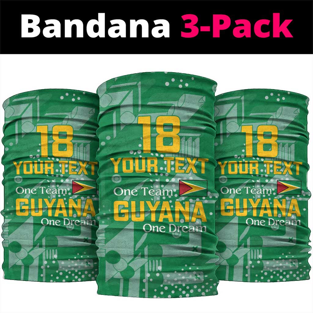 Custom Guyana Football Neck Gaiter One Team One Game Green Version LT18