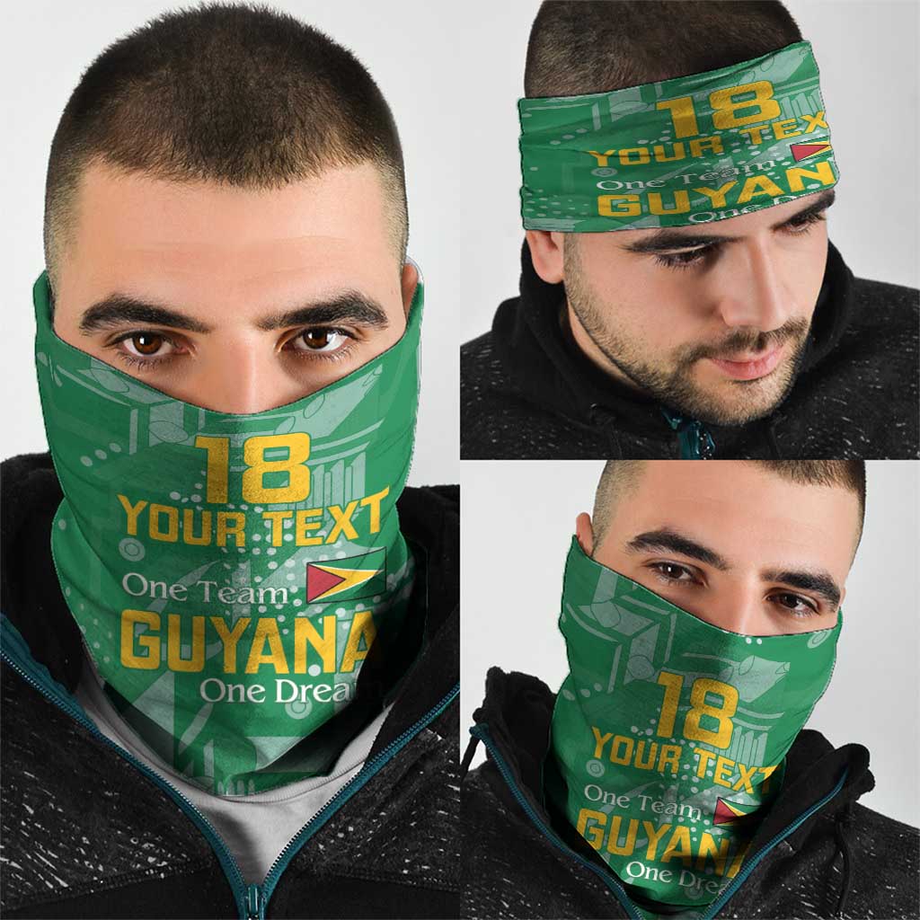 Custom Guyana Football Neck Gaiter One Team One Game Green Version LT18