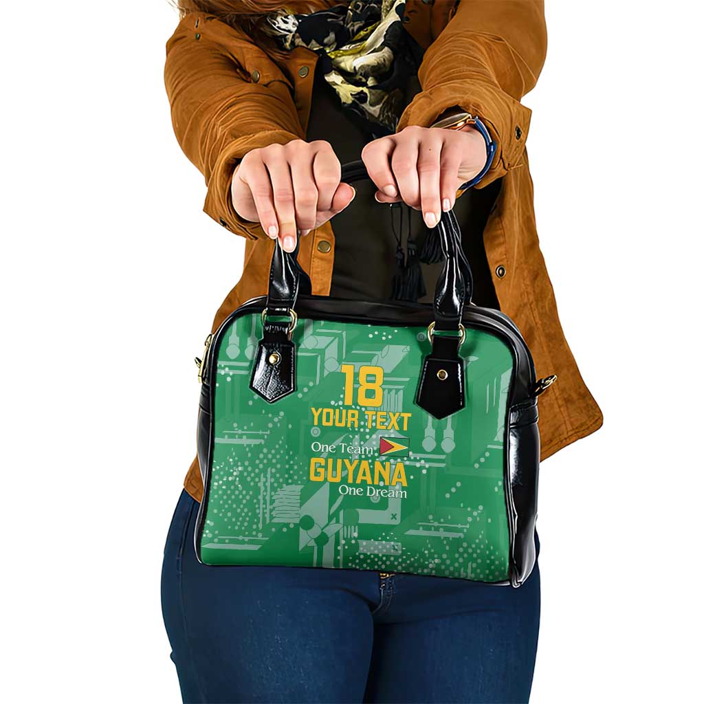 Custom Guyana Football Shoulder Handbag One Team One Game Green Version LT18