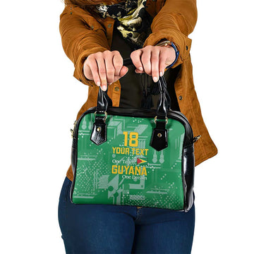 Custom Guyana Football Shoulder Handbag One Team One Game Green Version LT18