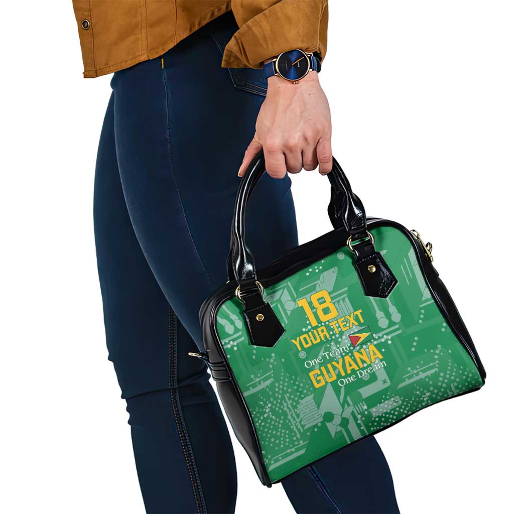Custom Guyana Football Shoulder Handbag One Team One Game Green Version LT18