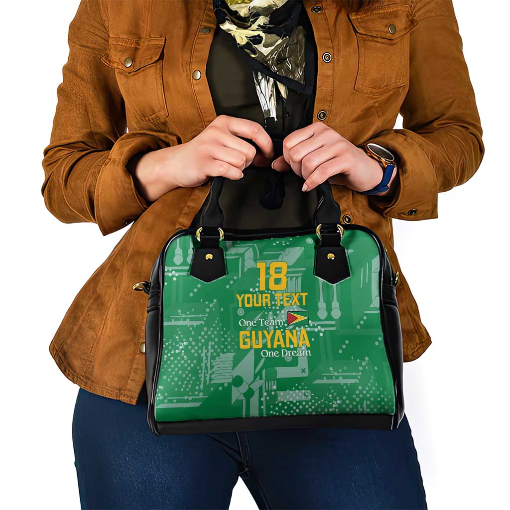 Custom Guyana Football Shoulder Handbag One Team One Game Green Version LT18
