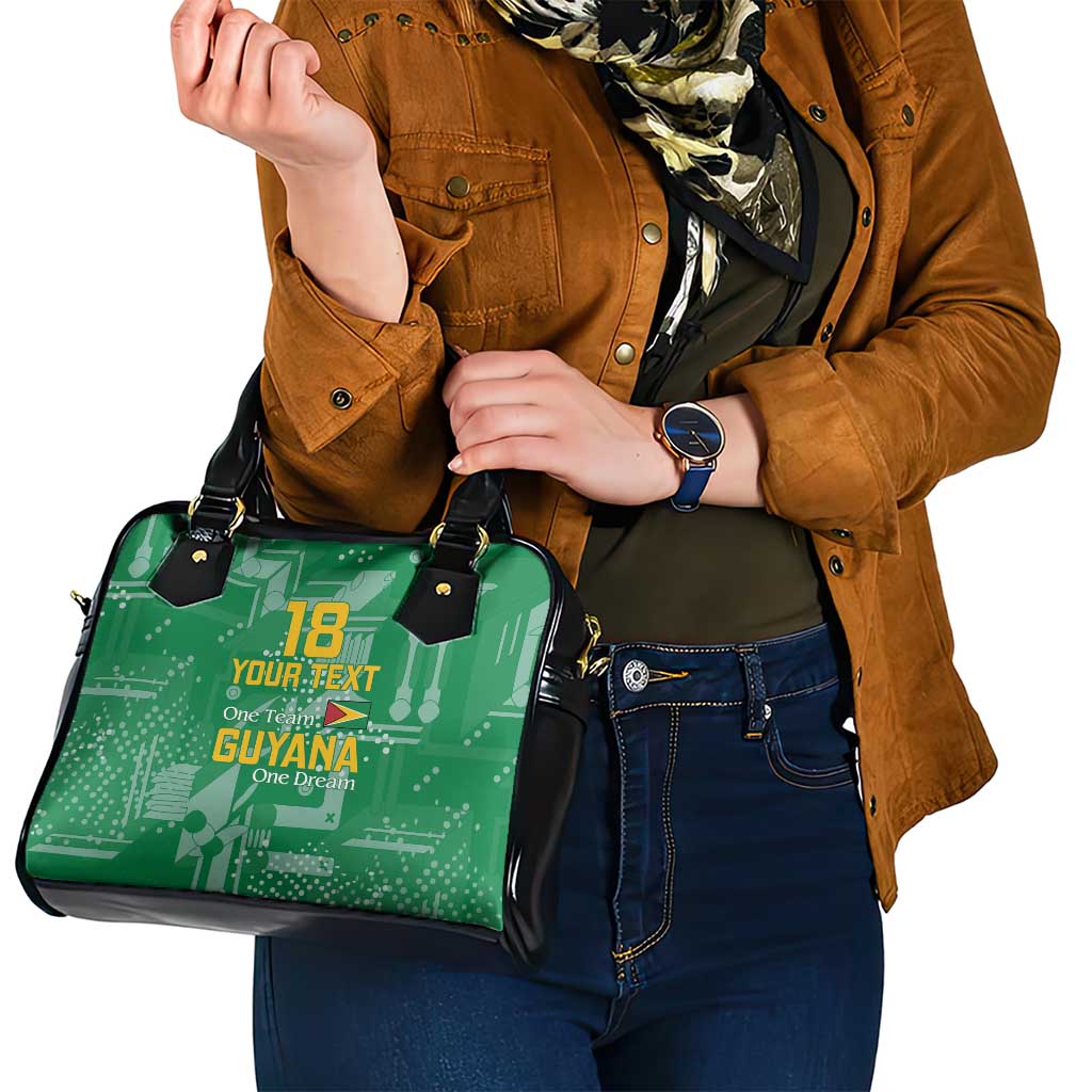 Custom Guyana Football Shoulder Handbag One Team One Game Green Version LT18