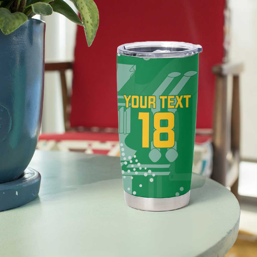 One Team One Game Guyana Football Custom Tumbler Cup Pride Of Guyana Green Version LT18