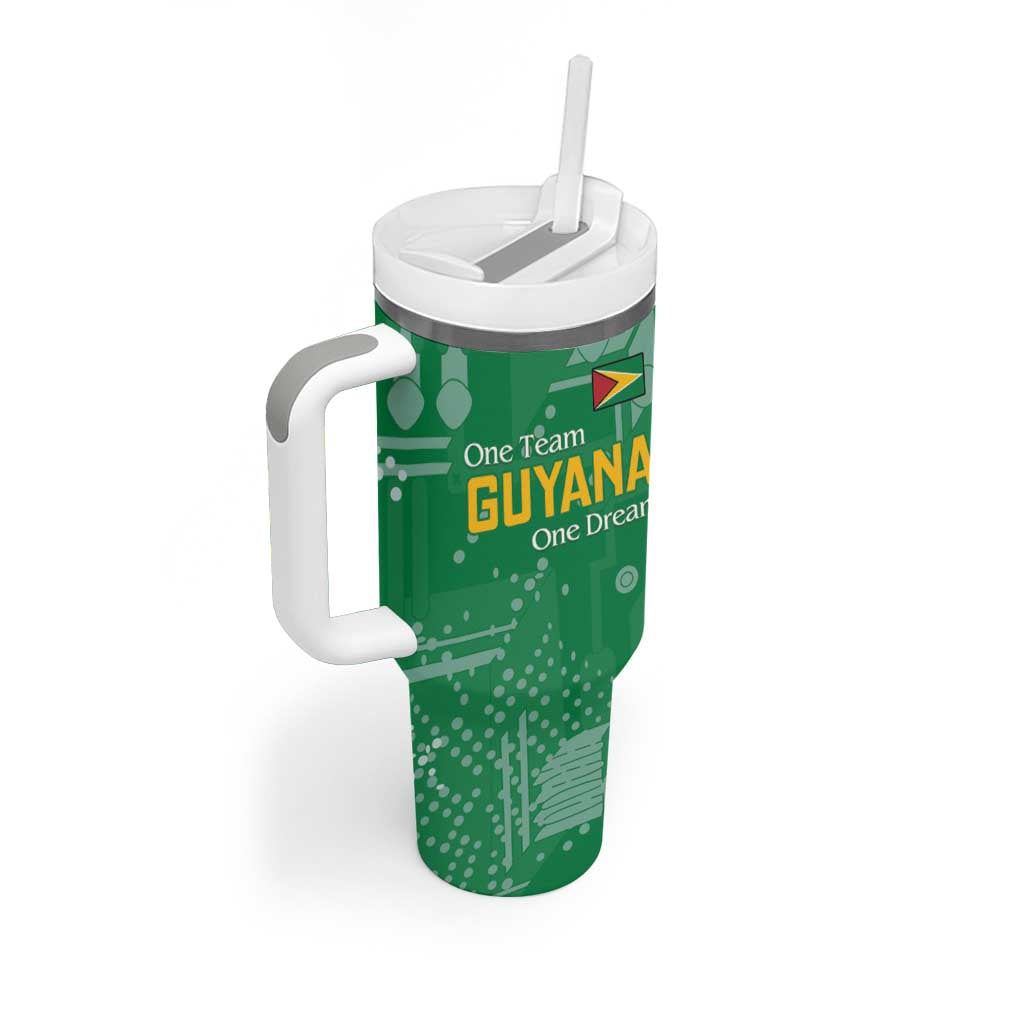 One Team One Game Guyana Football Custom Tumbler With Handle Pride Of Guyana Green Version LT18