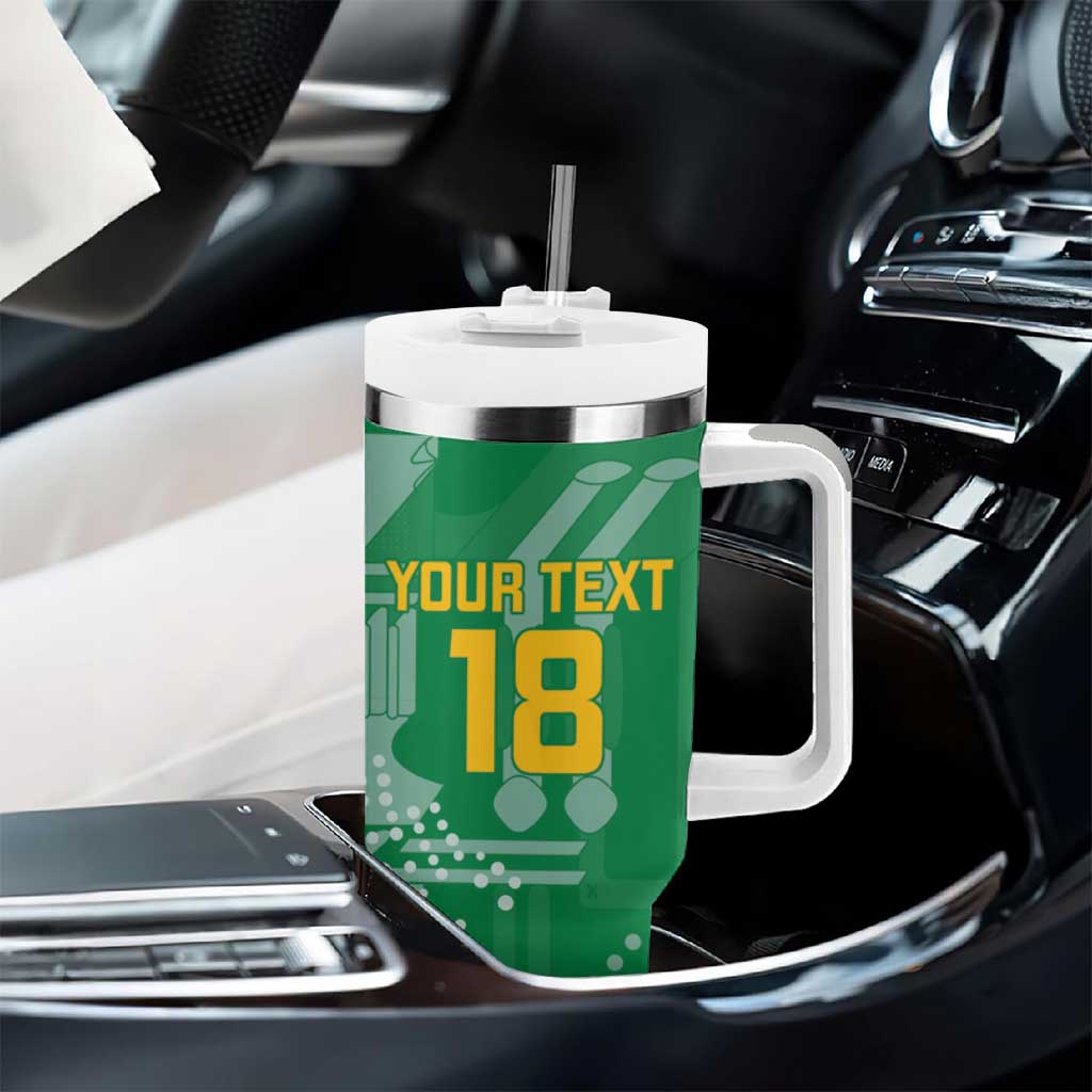 One Team One Game Guyana Football Custom Tumbler With Handle Pride Of Guyana Green Version LT18