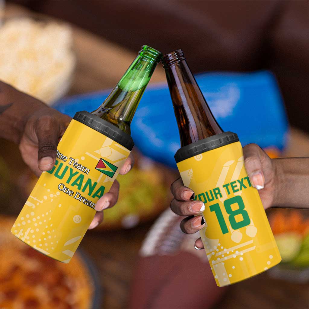 One Team One Game Guyana Football Custom 4 in 1 Can Cooler Tumbler Pride Of Guyana Green Version LT18