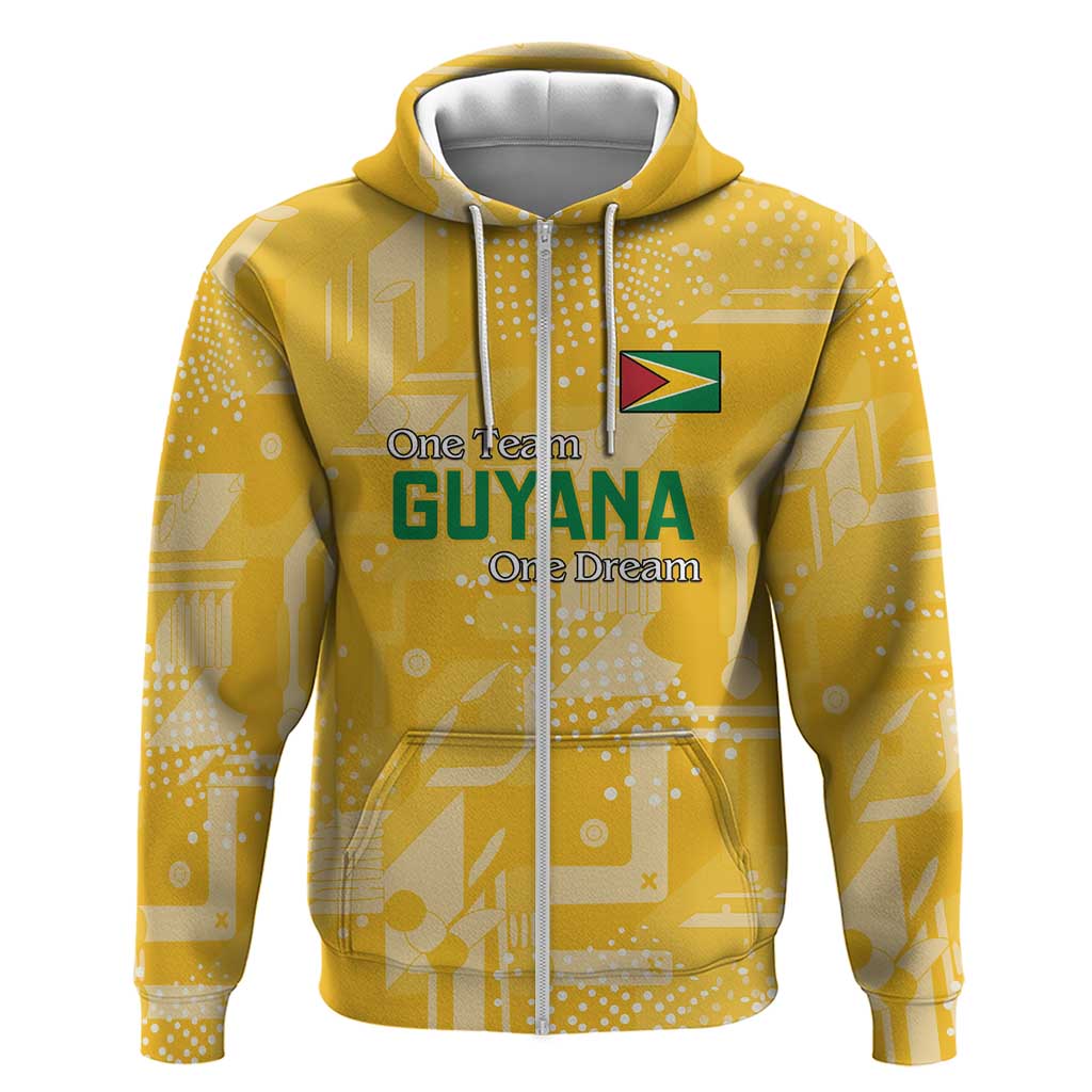 Custom Guyana Football Hoodie One Team One Game Yellow Version LT18