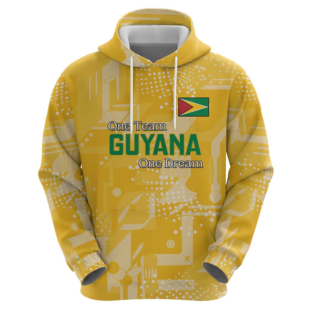 Custom Guyana Football Hoodie One Team One Game Yellow Version LT18