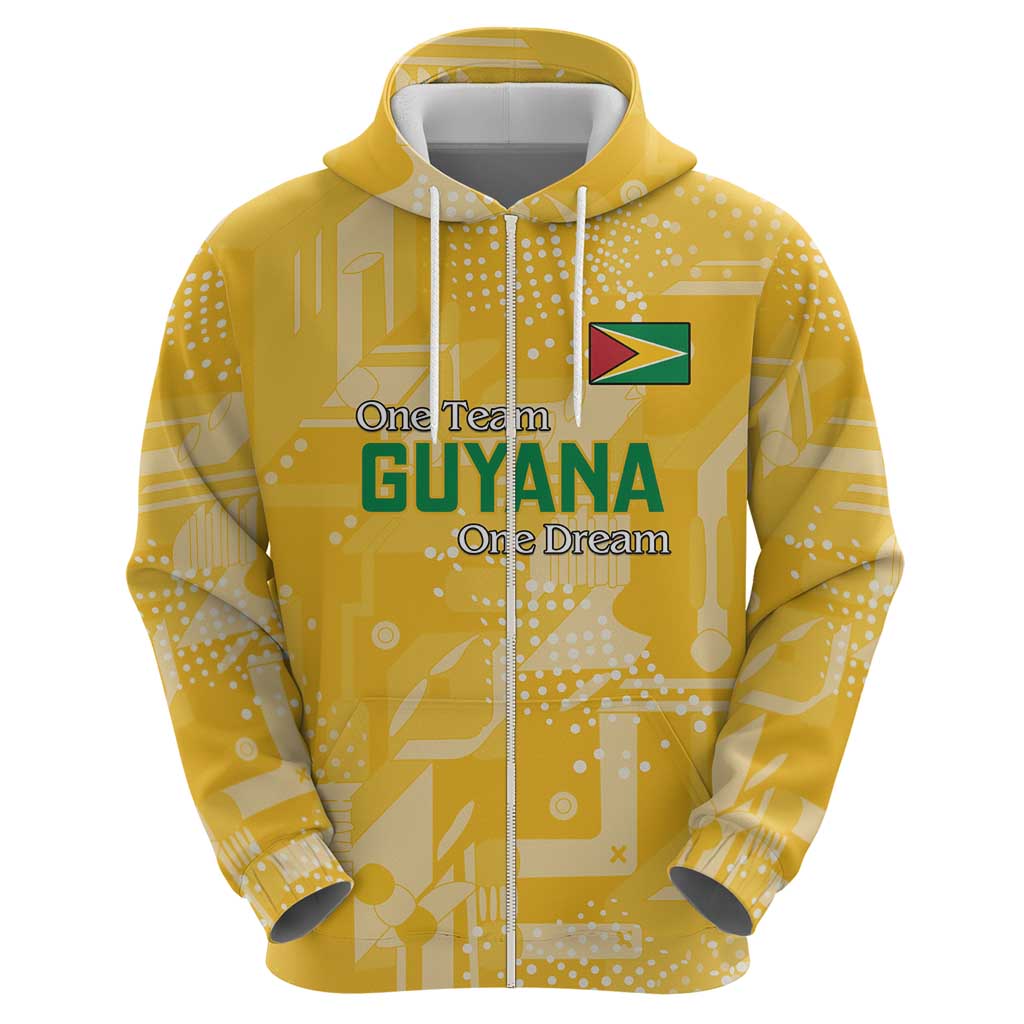 Custom Guyana Football Hoodie One Team One Game Yellow Version LT18
