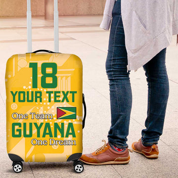 Custom Guyana Football Luggage Cover One Team One Game Yellow Version LT18