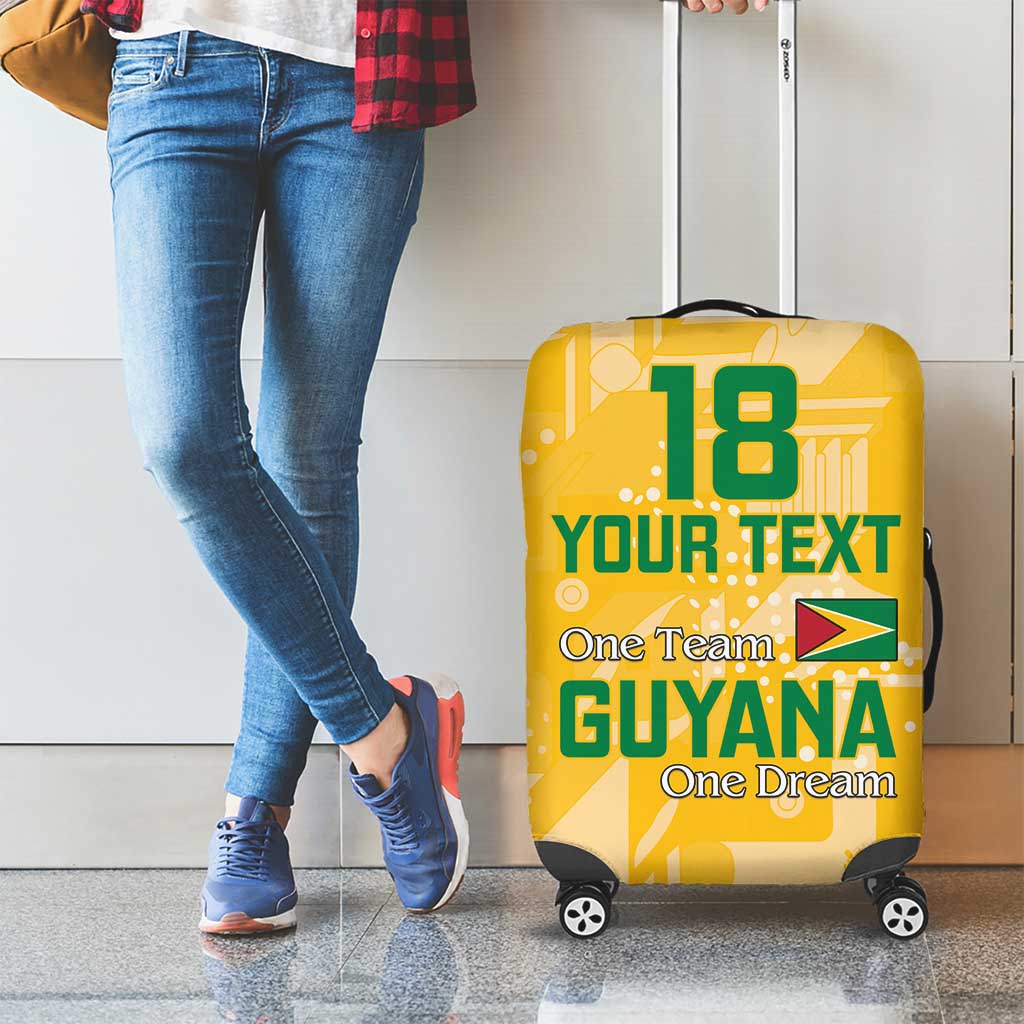 Custom Guyana Football Luggage Cover One Team One Game Yellow Version LT18