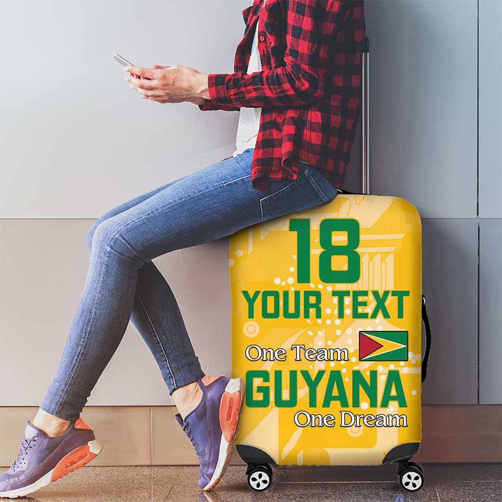 Custom Guyana Football Luggage Cover One Team One Game Yellow Version LT18