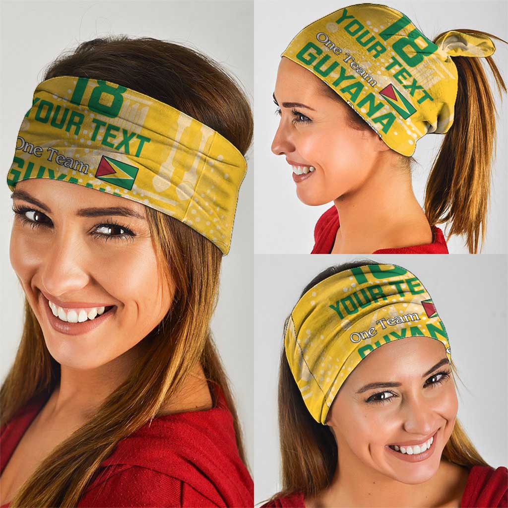 Custom Guyana Football Neck Gaiter One Team One Game Yellow Version LT18