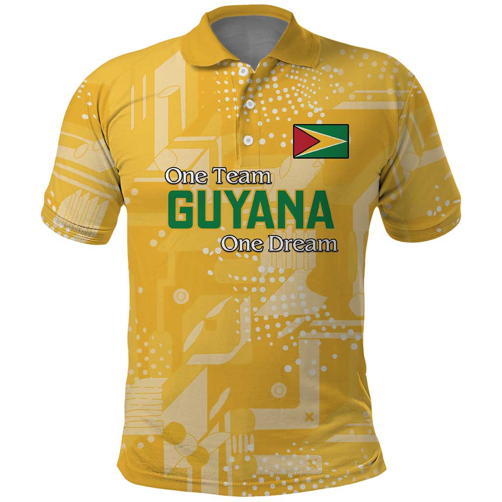 Custom Guyana Football Polo Shirt One Team One Game Yellow Version LT18