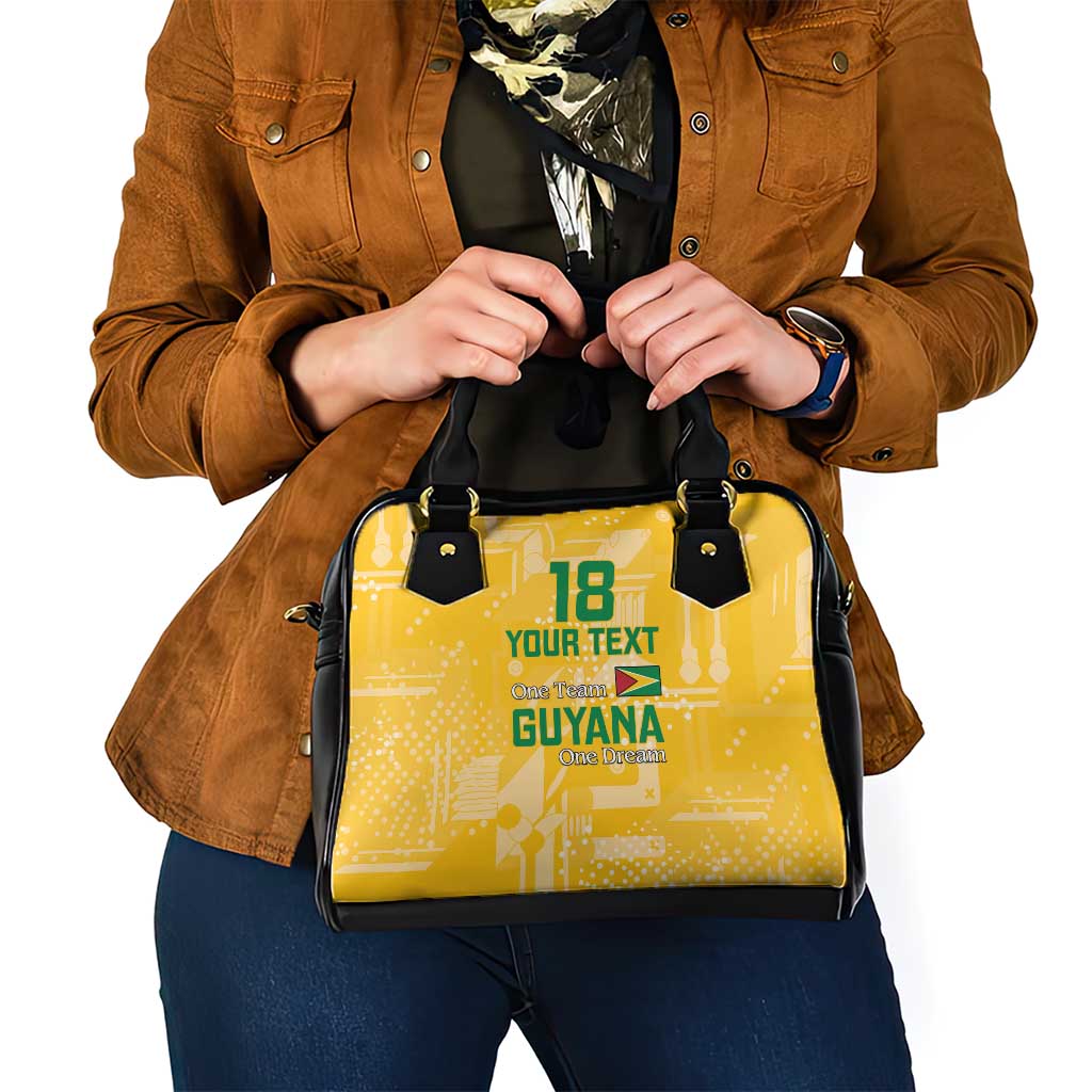 Custom Guyana Football Shoulder Handbag One Team One Game Yellow Version LT18