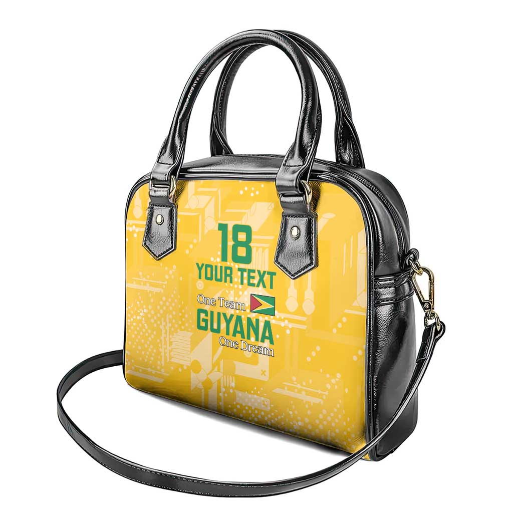 Custom Guyana Football Shoulder Handbag One Team One Game Yellow Version LT18