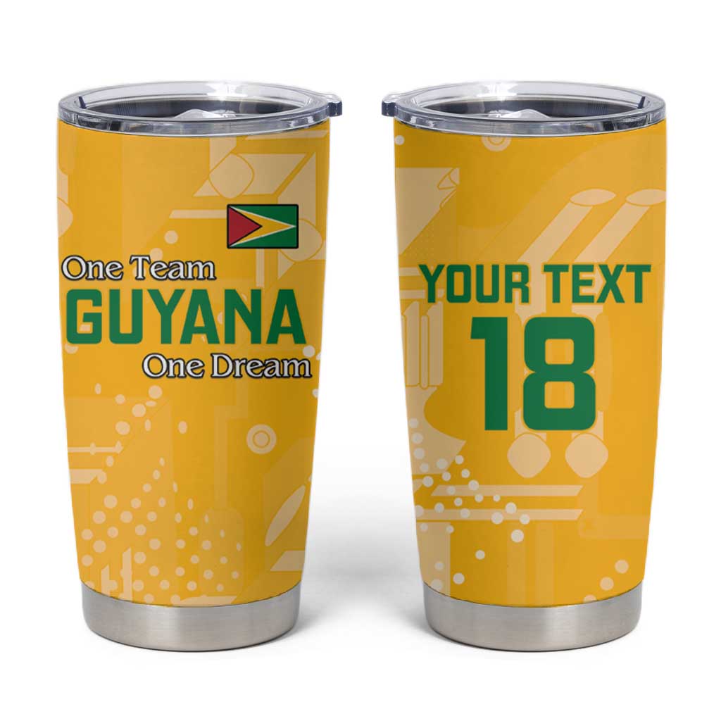 One Team One Game Guyana Football Custom Tumbler Cup Pride Of Guyana Green Version LT18