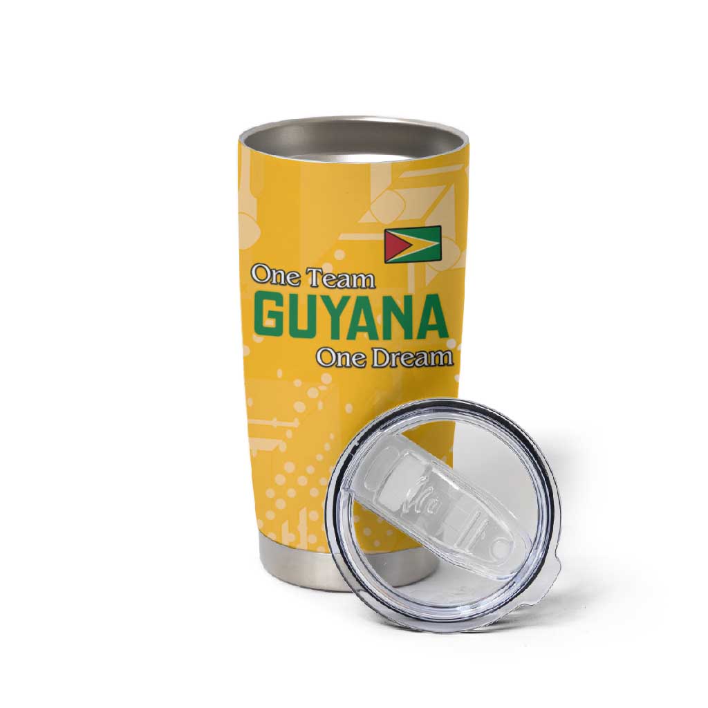 One Team One Game Guyana Football Custom Tumbler Cup Pride Of Guyana Green Version LT18