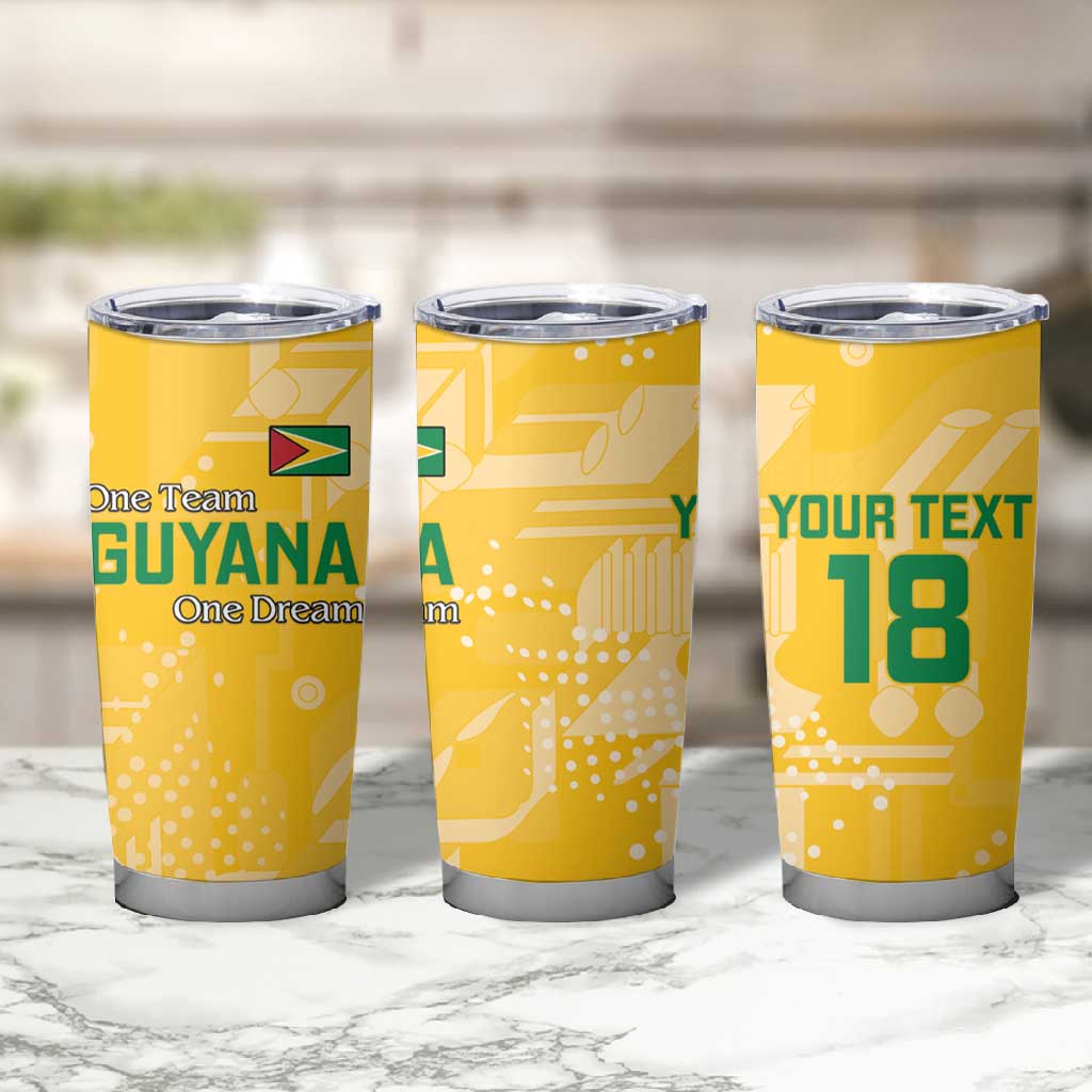 One Team One Game Guyana Football Custom Tumbler Cup Pride Of Guyana Green Version LT18