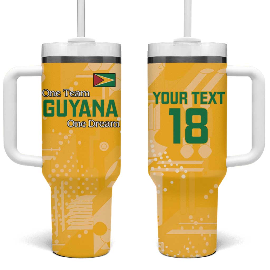 One Team One Game Guyana Football Custom Tumbler With Handle Pride Of Guyana Green Version LT18