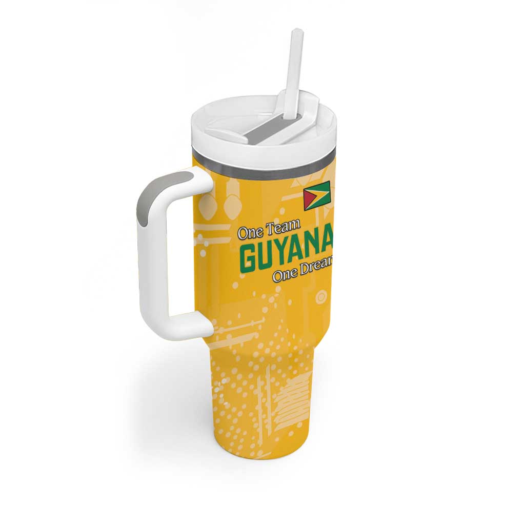 One Team One Game Guyana Football Custom Tumbler With Handle Pride Of Guyana Green Version LT18