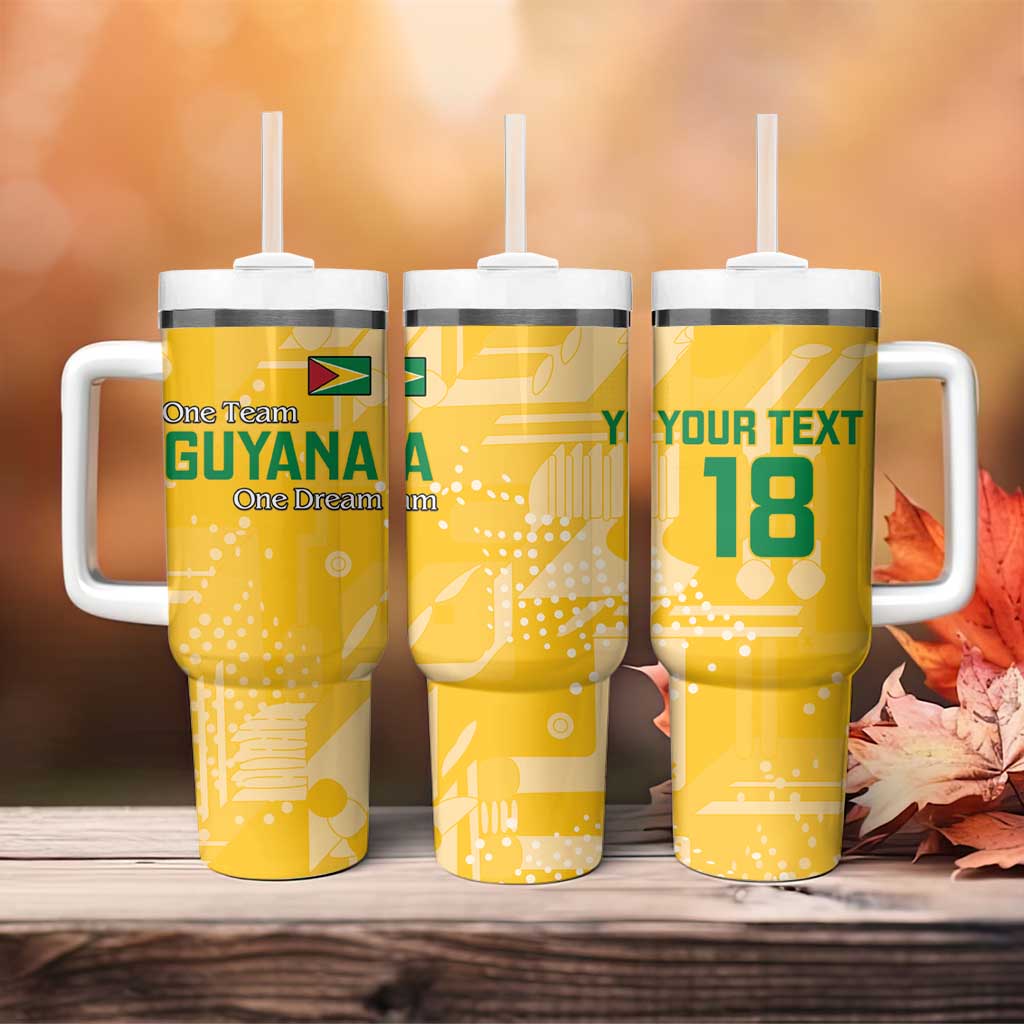 One Team One Game Guyana Football Custom Tumbler With Handle Pride Of Guyana Green Version LT18