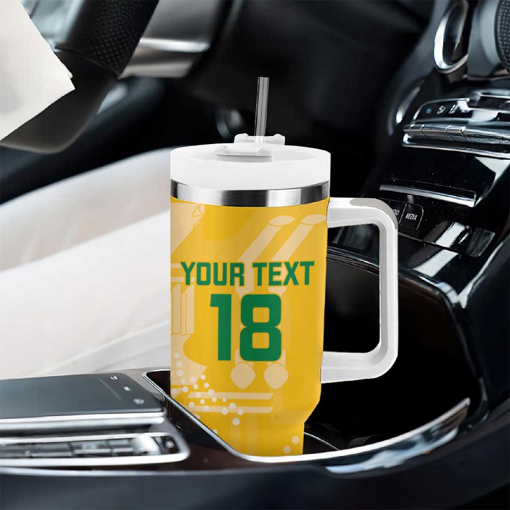 One Team One Game Guyana Football Custom Tumbler With Handle Pride Of Guyana Green Version LT18