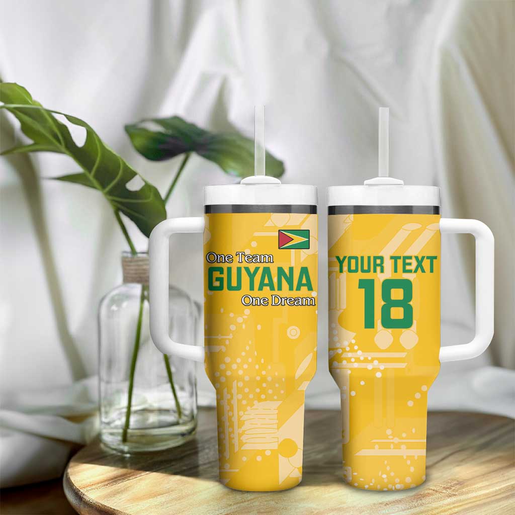 One Team One Game Guyana Football Custom Tumbler With Handle Pride Of Guyana Green Version LT18