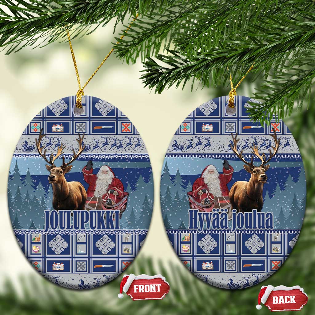 Finland Joulupukki Christmas Ceramic Ornament Mythology Hannunvaakuna LT18