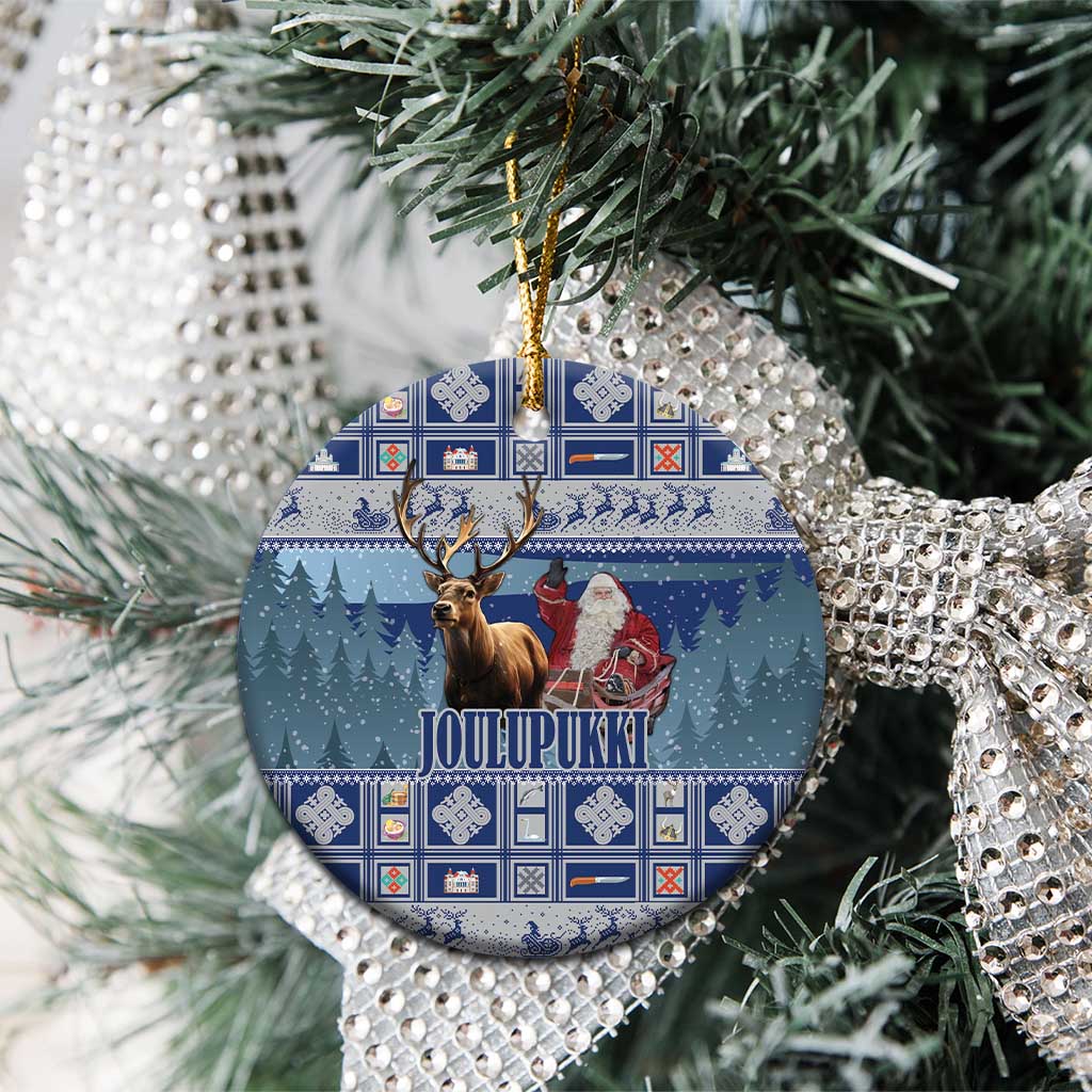 Finland Joulupukki Christmas Ceramic Ornament Mythology Hannunvaakuna LT18