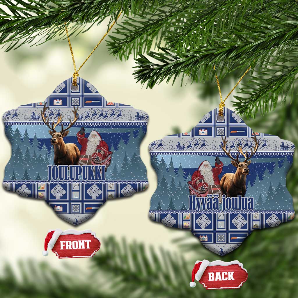 Finland Joulupukki Christmas Ceramic Ornament Mythology Hannunvaakuna LT18
