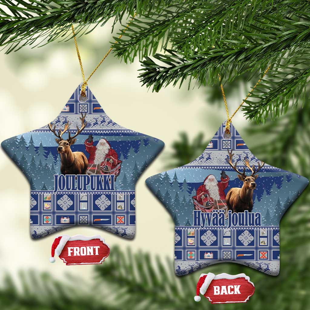 Finland Joulupukki Christmas Ceramic Ornament Mythology Hannunvaakuna LT18