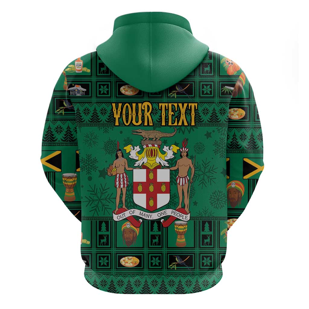 Personalized Jamaica Christmas Hoodie Coat Of Arms - Merri Crissmuss LT18