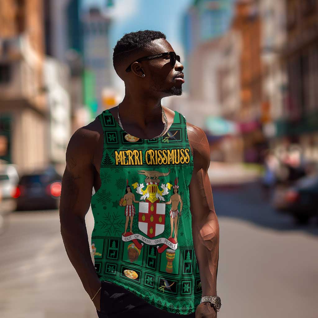 Personalized Afro-Jamaicans Merri Crissmuss Men Tank Top Coat Of Arms - Xmas LT18