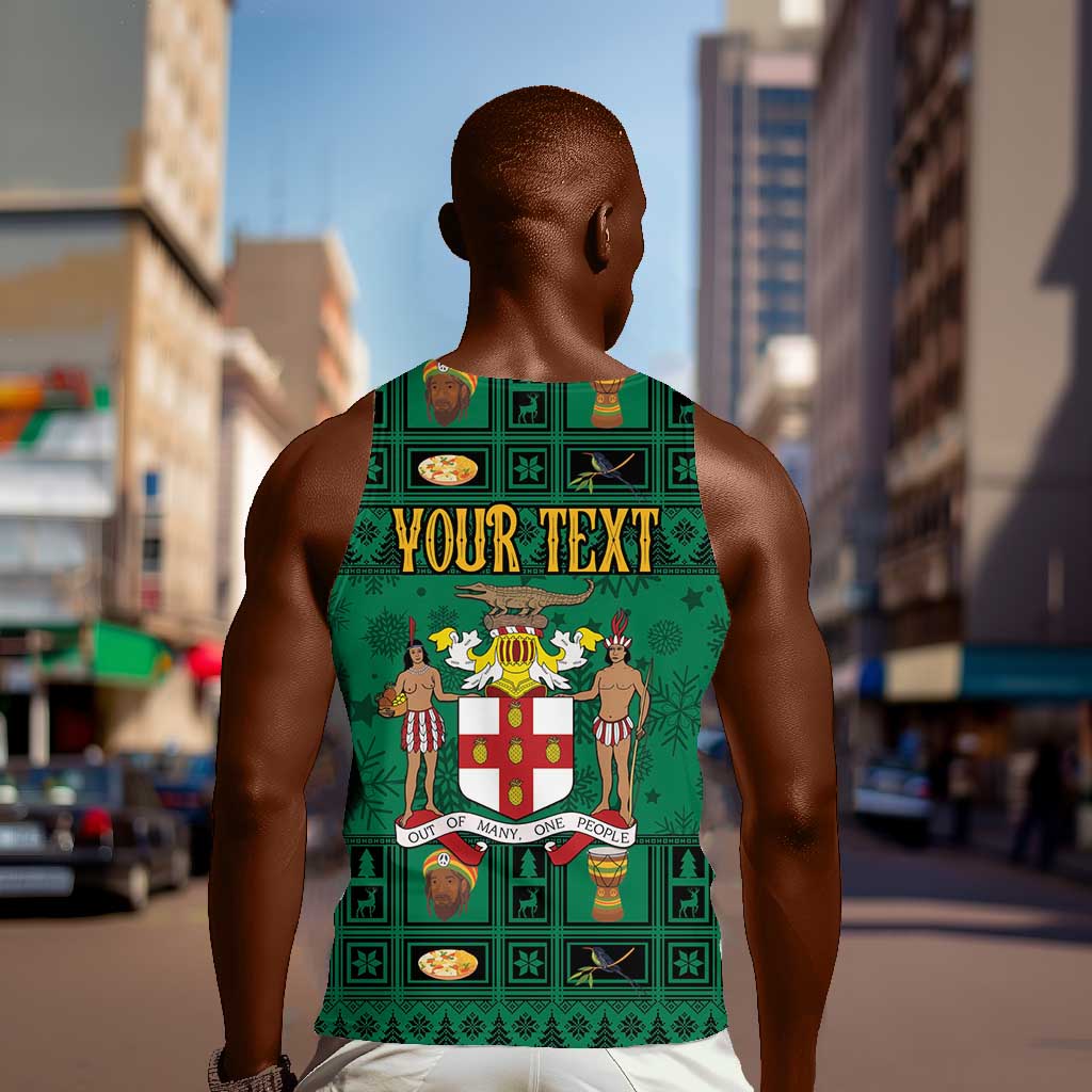 Personalized Afro-Jamaicans Merri Crissmuss Men Tank Top Coat Of Arms - Xmas LT18