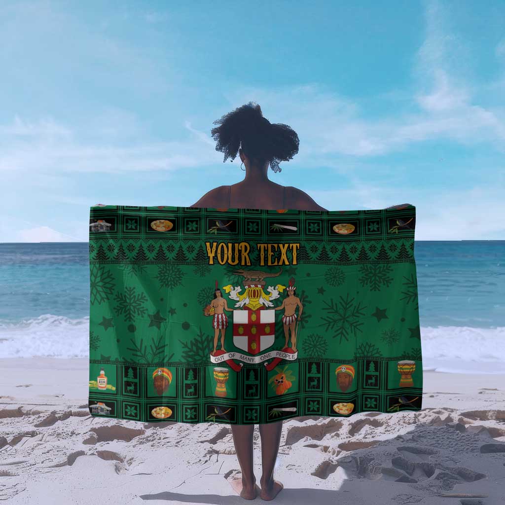 Personalized Afro-Jamaicans Merri Crissmuss Sarong Coat Of Arms - Xmas LT18