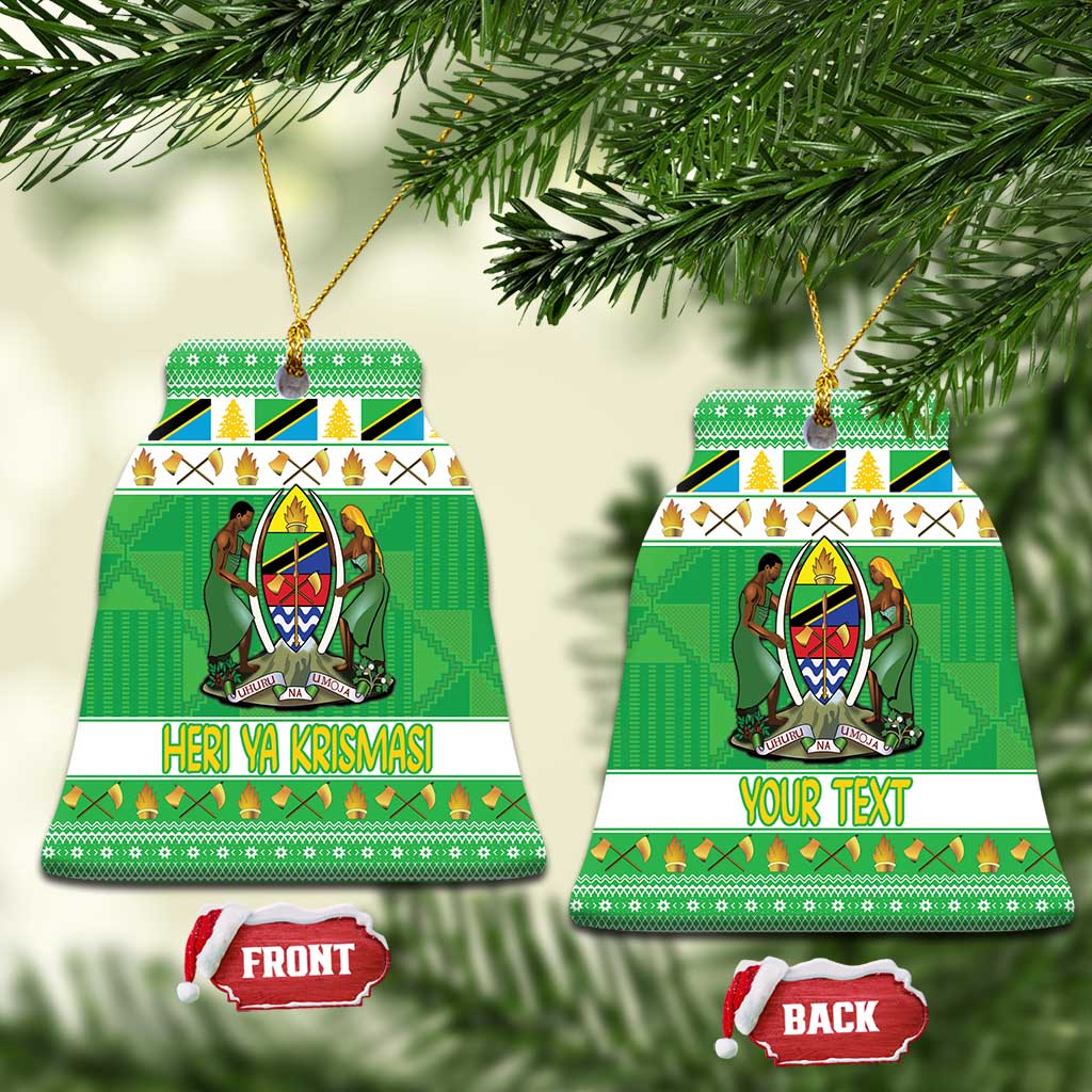 Personalized Tanzania Christmas Ceramic Ornament Uhuru na Umoja Heri ya Krismasi LT18