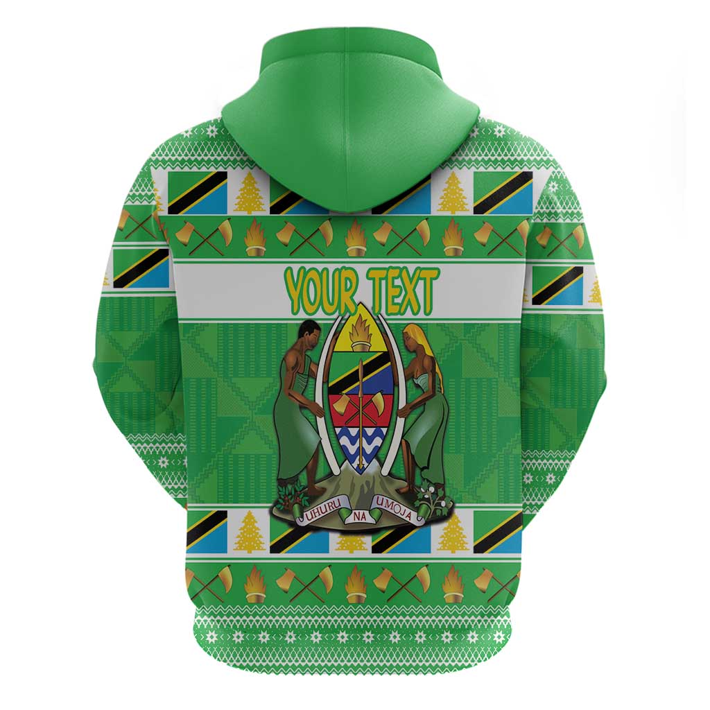 Personalized Tanzania Christmas Hoodie Uhuru na Umoja Heri ya Krismasi LT18