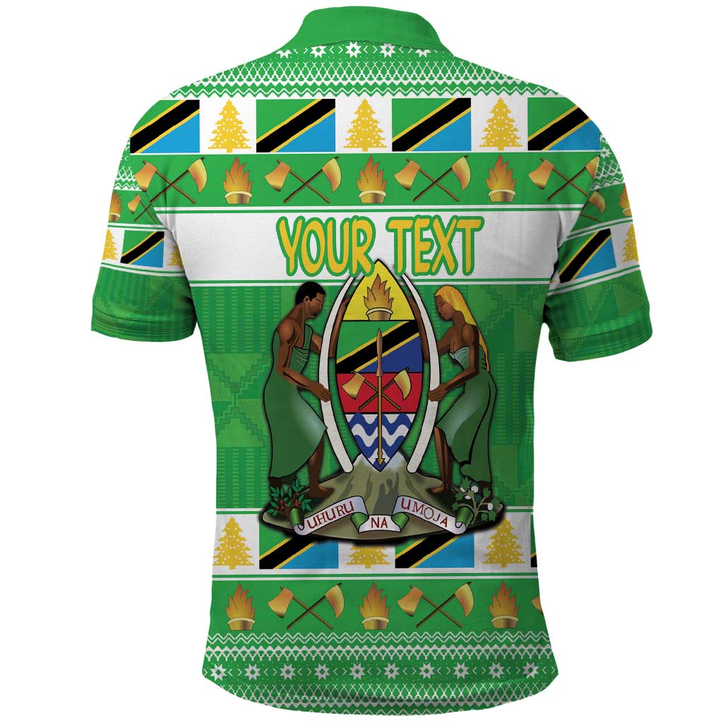 Personalized Tanzania Christmas Polo Shirt Uhuru na Umoja Heri ya Krismasi LT18