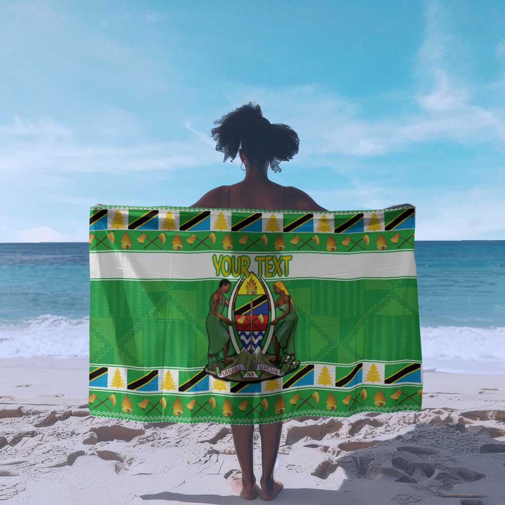 Personalized Afro Tanzania Christmas Sarong Heri ya Krismasi With Coat Of Arms LT18