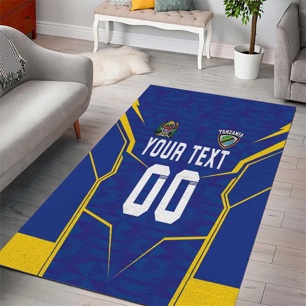 Custom Afro Tanzania Football Area Rug Taifa Stars Go Champion LT18