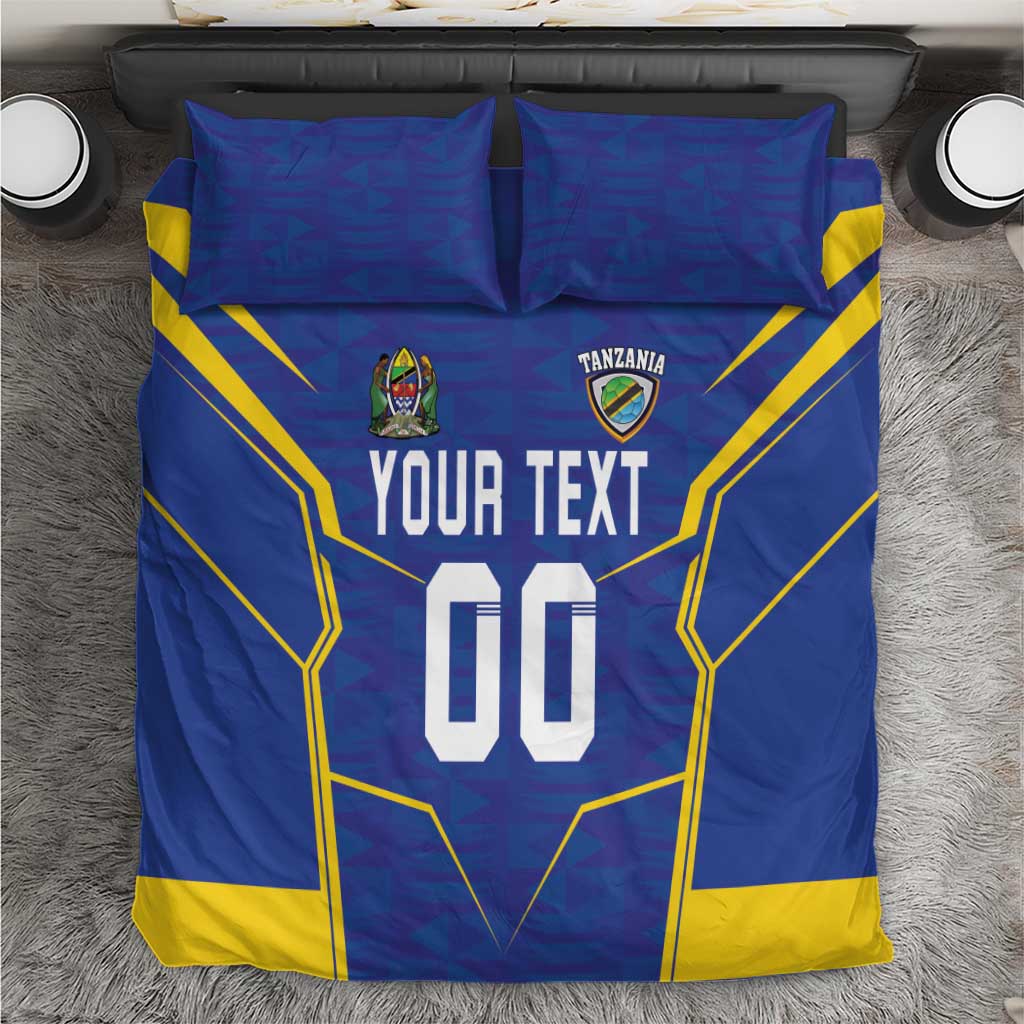 Custom Afro Tanzania Football Bedding Set Taifa Stars Go Champion LT18