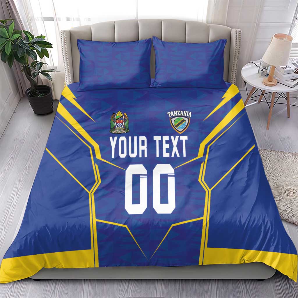 Custom Afro Tanzania Football Bedding Set Taifa Stars Go Champion LT18