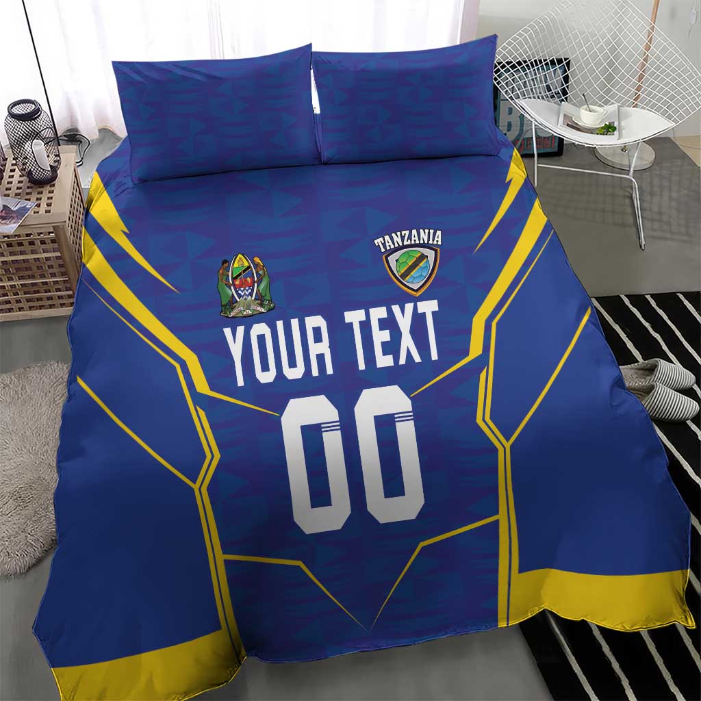 Custom Afro Tanzania Football Bedding Set Taifa Stars Go Champion LT18