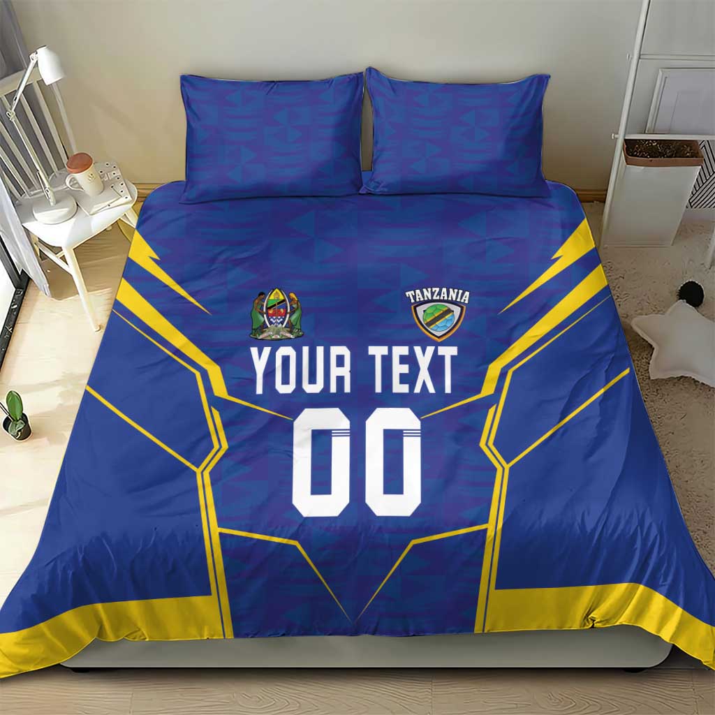 Custom Afro Tanzania Football Bedding Set Taifa Stars Go Champion LT18