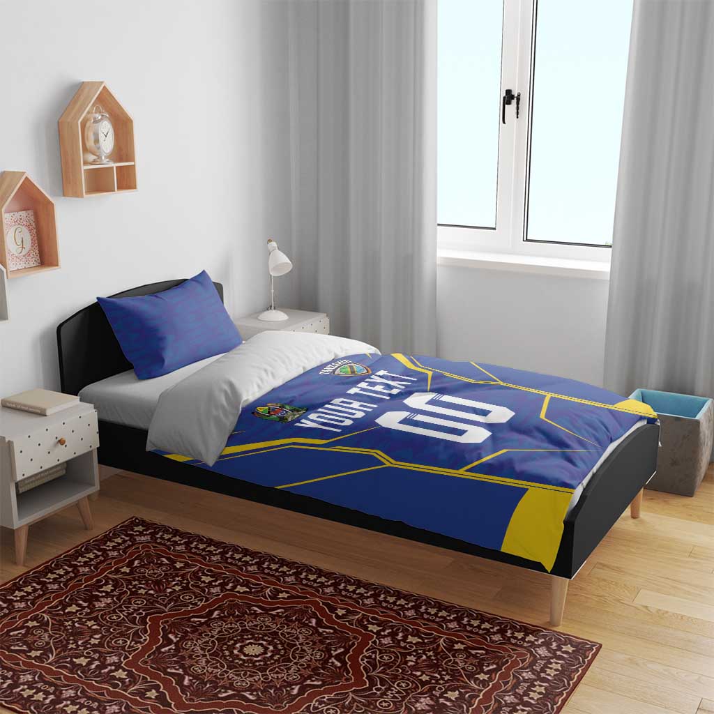 Custom Afro Tanzania Football Bedding Set Taifa Stars Go Champion LT18
