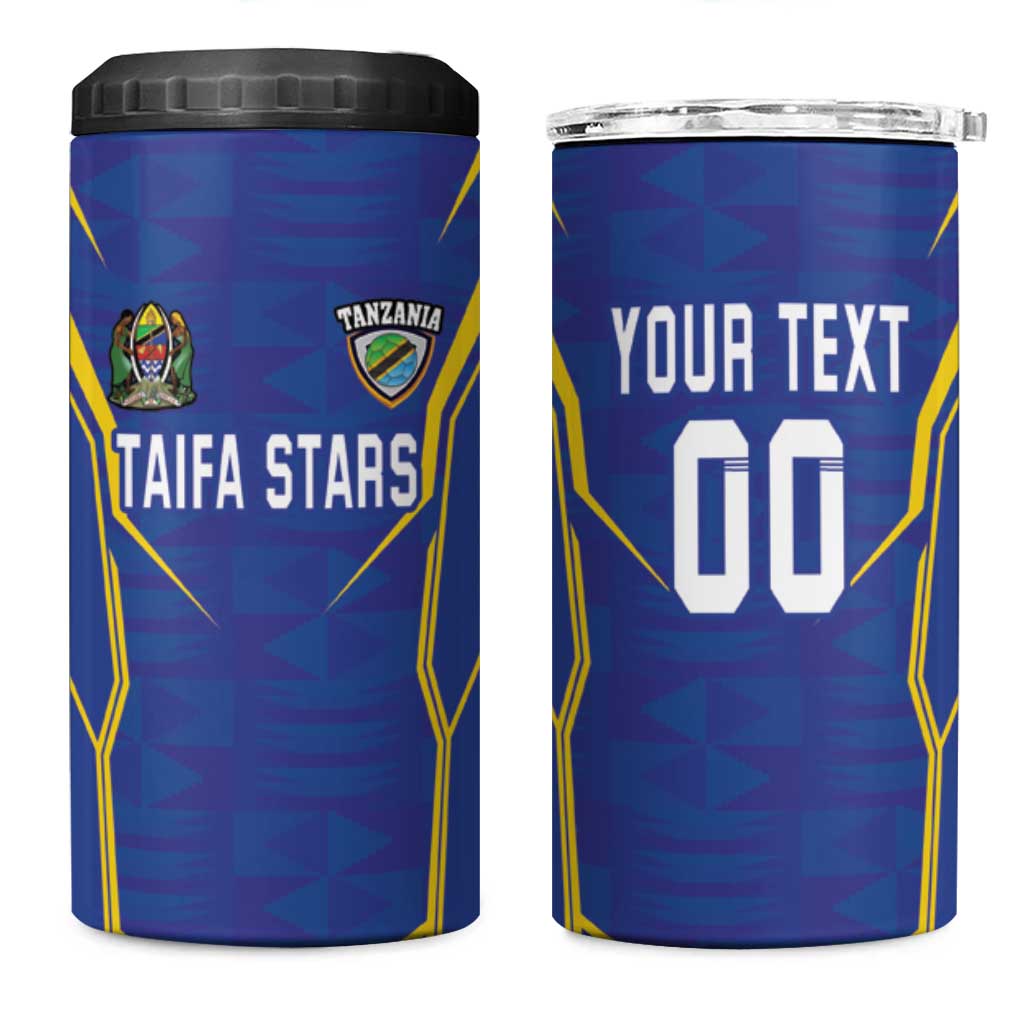 Custom Afro Tanzania Football 4 in 1 Can Cooler Tumbler Taifa Stars Go Champion LT18