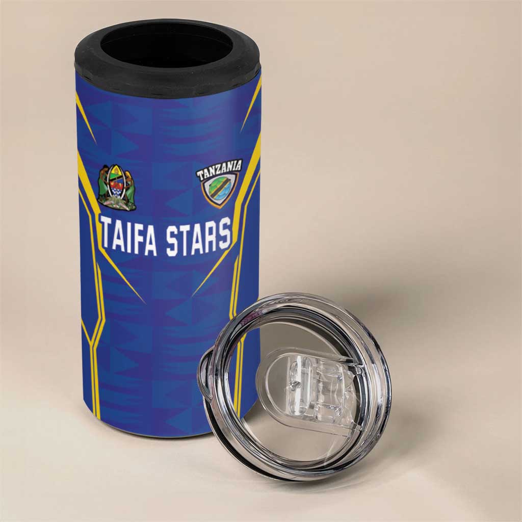 Custom Afro Tanzania Football 4 in 1 Can Cooler Tumbler Taifa Stars Go Champion LT18