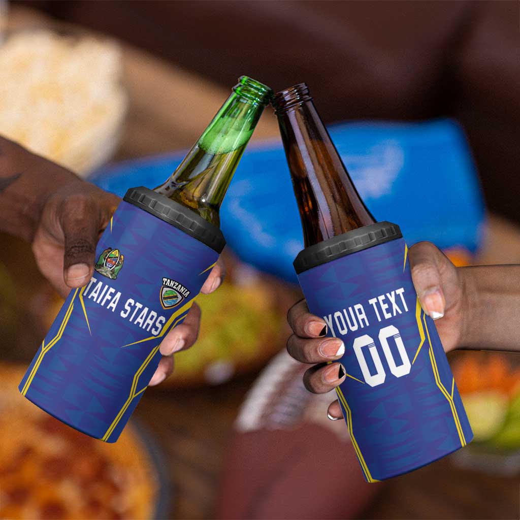 Custom Afro Tanzania Football 4 in 1 Can Cooler Tumbler Taifa Stars Go Champion LT18